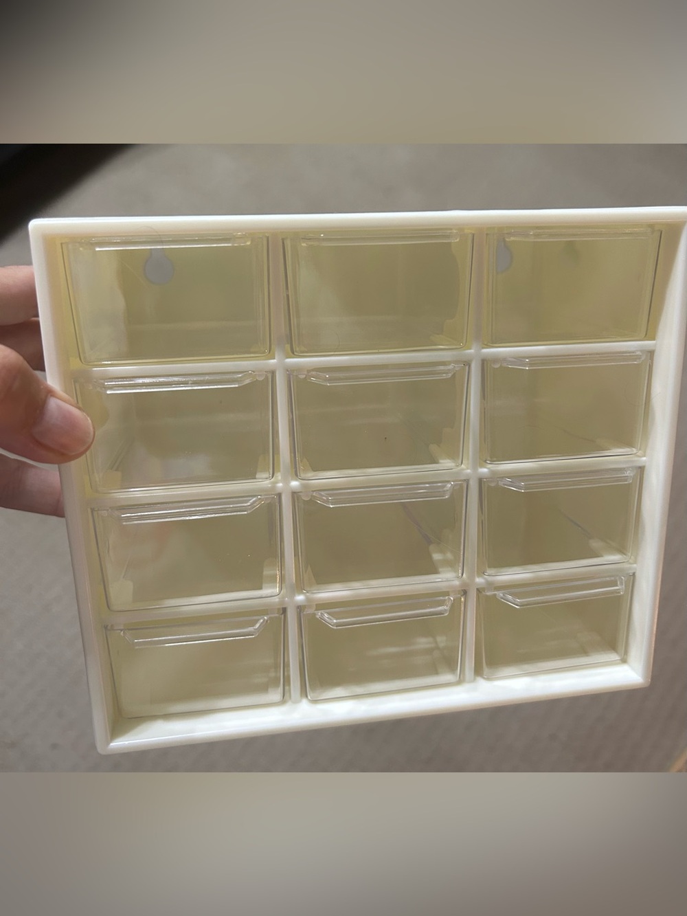 12-Compartment Small Parts Organizer Drawer Bin - White NWOT